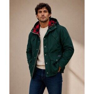 Polo Ralph Lauren Plaid Mountain Expedition Foster Falls Parka Jacket Green sz S